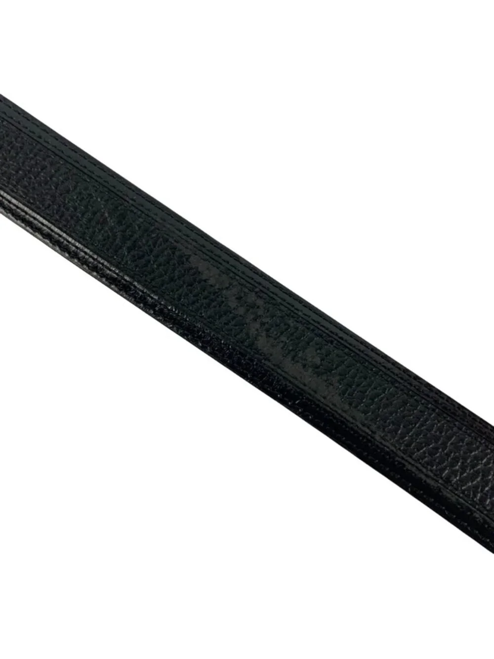 Johnston & Murphy Mens Black Pebbled Leather Belt With Silvertone Buckle Size 36